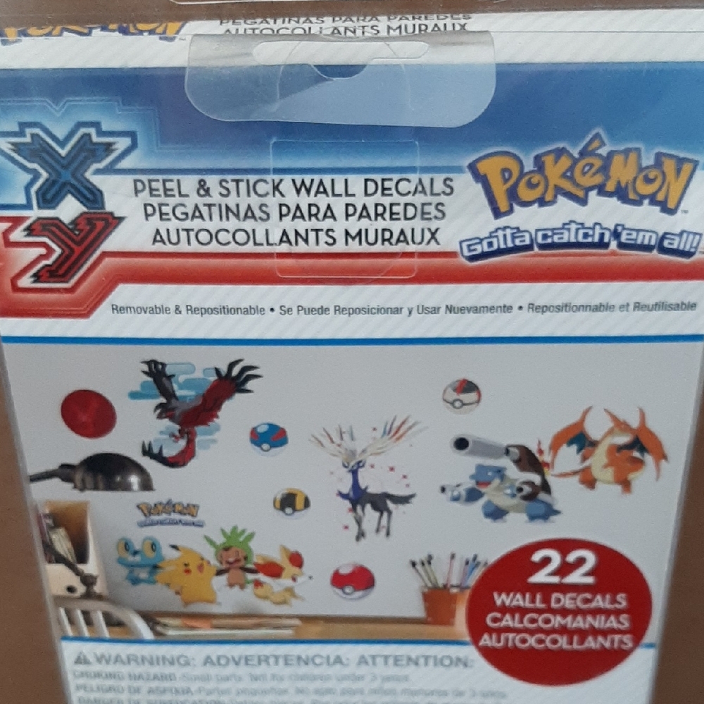 Pokémon Peel & Stick Wall Decals - NIB